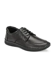 Men's Black Casual and Formal Shoes | Stylish Design | Comfortable & Durable Footwear (GEN-703-BLK-6)