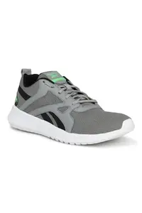 REEBOK Men Synthetic/Textile ROUT 2 M Running Shoes Flat Grey/Black/Solar Lime UK-8
