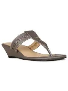 Bata Women's Eliana E Grey Sandal-4 Kids UK (6612251)
