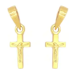 SMARNN Jesus Crucifix Dainty Cross Locket Jewelry Religious Pendant For Men And Women Pack of 2