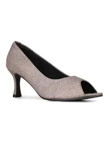 Inc.5 Womens Bronze Solid Round Toe Kitten Heel Pumps