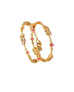 NINIKAA HOUSE OF TRADITIONS | | Antique Peacock Style Bangles || FOR WOMEN AND GIRLS (2.6)