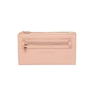 Caprese Womens Snap Closure 1 Fold Wallet Wristlet (Pink_Free Size)