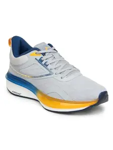 ABROS Dune Running Sports Shoes Breathable Upper Fly-Knit with Hyperfused Sole Memory Foam Insole Casual Walking & Gym Shoes for Mens(L.Grey/Teal 8)