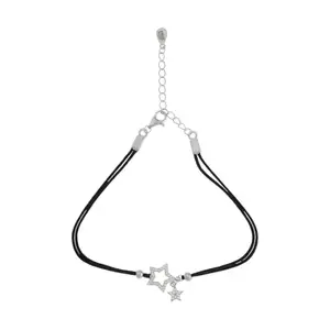 KUSHAL'S Fashion Jewellery White Rodium Polished 92.5 Sterling Silver Bracelet for Women, With Adjustable Chain, Best forOffice Wear - 436604