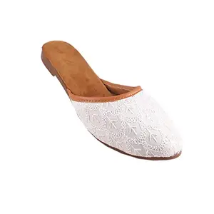 Latest Stylish Slipper| Design Rajasthani Belly| Jaipuri Jutti for Women and Girls |chappel|Fancy Slipper Jutti White