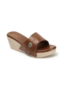 ICONICS Women's Comfortable and Stylish Sandal for Office Party Wear I Daily Use, ICN-NI-Wn-61 Brown Wedge 4 Kids UK