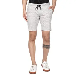 blackberrys Men's Casual BS-12 Slim Fit Stretchable Shorts (Size: 38)-EH-DEBI:Grey