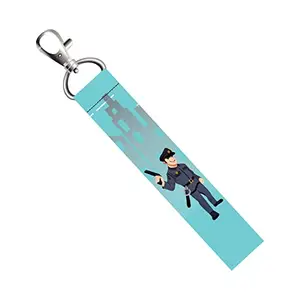 ISEE 360® The Cop Lanyard Bag Tag with Swivel Lobster for Gift Luggage Bags Backpack Laptop Bags Students Professional Kids L X H 5 X 0.8 INCH