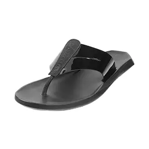 Mochi Mens Leather Black Slippers (Size (11 UK (45 EU))
