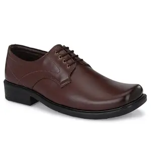 Centrino Lace-up Men's Formal Shoe | Stylish with Soft Cushioned Insole | Trendy Lace-Up Design | Durable with Anti-Skid Sole | Perfect for Formal Wear 9269-2 Brown