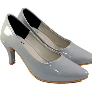 SKOLL Women Pointed Pump Heels Grey