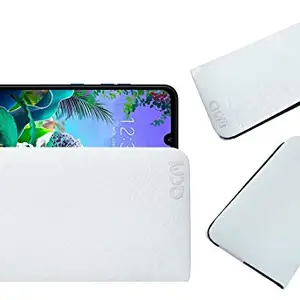 ACM Rich Soft Handpouch Carry Case Compatible with Lg Q60 Mobile Leather Cover White