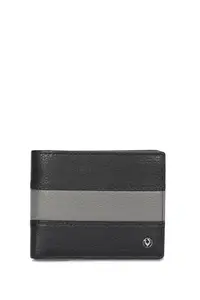 Allen Solly Men Black Patterned Leather Wallet