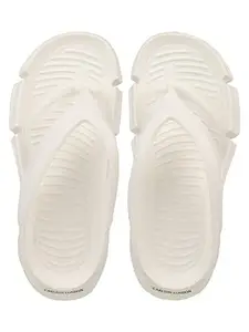 Carlton London Men's Flip Flops, OFF-WHITE, 8