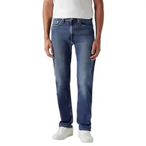 Levi's Men's 505 Mid Indigo Straight Fit Mid-Rise Jeans