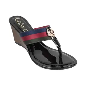 Catwalk Women Stylised Open Back Platforms | For Women & Girls (GREEN,9 UK)