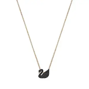 thevinegirl Single Layered Black Swan Pendant Necklace For Girls And Women