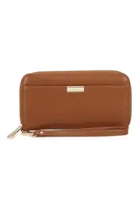 Van Heusen Women Polyurethane Brown Solid Casual Wallets