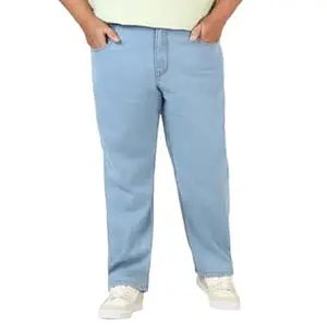 Urbano Plus Men's Regular Fit Mid Rise Washed Jeans Stretchable