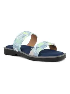 Inc.5 Women Multi Daily Colourblocked Open Toe Flats Euro-36