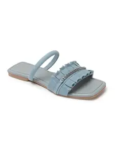 Carlton London Women Sandal,Blue,UK-7