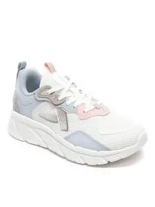 XTEP Canvas White,Light Grey Blue,Rubber Pink Running Shoes for Women Euro- 37