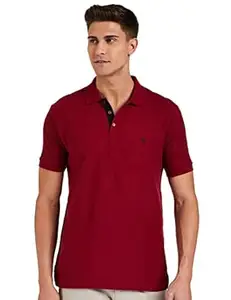 Van Heusen Men's Cotton Regular Fit Athleisure Colour Fresh Polo T-Shirt - 100% Combed - Moisture Wicking, Ultra Soft