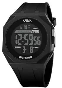 V2A Digitron 3009 Digital Sports Watch for Men & Boys | Big Dial, Alarm, Stopwatch, 12/24H | LED Luminous Display | 3 ATM Water Resistant Training | Gifts for Men & Boys
