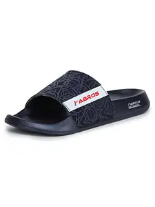 ABROS Men's AWFG7036 Wookee Slipper -Navy/White -6UK