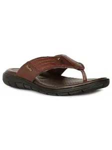 Bata Men's Slip-on Sandal - MAROON (8 UK) (8715089)