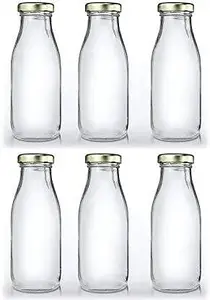 Craftfry ™ Glass Airtight Lid Milk Bottles (Pack of 6)500ml