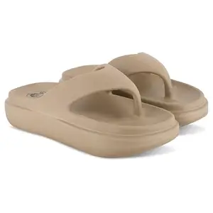 BEONZA Women Ultra Premium Flip Flops Slippers | Comfortable, Stylish, Super Soft | Daily Use | Casual Wear | Anti Skid | Waterproof,Cream