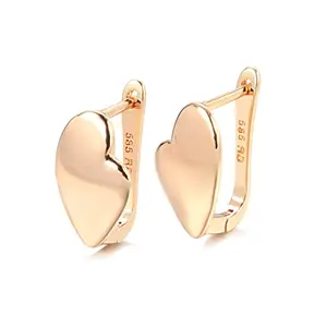 Shining Diva Fashion 18k Rose Gold Plated Latest Fancy Stylish Copper Zircon Earrings for Women and Girls (rrsd14476er)
