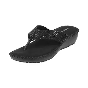 Walkway Women Black Synthetic Sandals, EU/39 UK/6 (44-31)