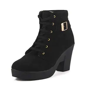 2Aa Fashion Women's and Gils's Heel Boots | Trendy,Stylish,Comfortable, Smart Buckel Shoe for Casual, Outdoor and Holiday