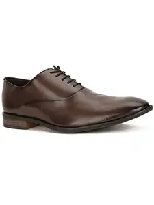HUSH PUPPIES Men YASHLA Plain Oxford Brown Formal Shoe - 10 UK