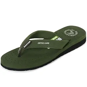 DOCTOR EXTRA SOFT Women's Care Orthopaedic Diabetic Comfortable MCR Flip-Flop Slippers FeelGood-60016-Olive-6UK