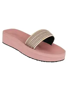 Carlton London Sports Women Pink Slipper(6 UK)