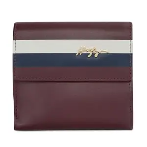 Tommy Hilfiger Lithgow Women Small Flap Wallet with Sling Handbag - Wine