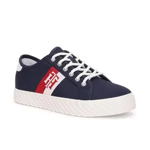 Tommy Hilfiger Polyester Solid Navy Women Flat Sneakers (F23HWFW303) Size- 39