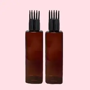 Empty Hair Oil comb Bottle - Hair Comb Nozzel (2 Comb Bottle)