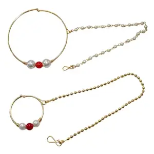 Gold plated Nath Pack of 2