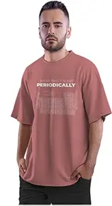 ALLEN BLACK Oversized T-Shirt Funny Periodic Table Men's Women's Unise 100% Cotton Dusty Rose_FUNPEUNIQ-Dusty Rose 2XL Oversized_