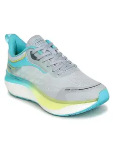 ABROS Hook Running Sports Shoes Breathable Upper Fly-Knit with Hyperfused Sole Memory Foam Insole Casual Walking & Gym Shoes for Mens(Eng.Grey/Sea Green 8)