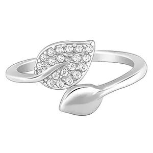 GIVA 925 Silver Foliole Ring,Adjustable | Gifts for Women and Girls | With Certificate of Authenticity and 925 Stamp | 6 Months Warranty*