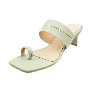 Mochi Women Green Synthetic Casual Slipon Sandal UK/3 EU/36 (40-2454)