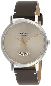 Casio Analog Beige Dial Men's Watch-MTP-B100L-9EVDF
