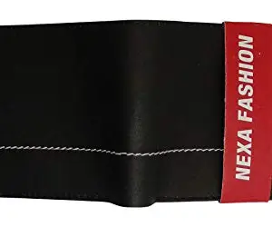 NEXA FASHION Mens Black Leather Wallet