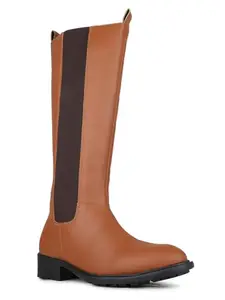 Inc.5 Womens Tan Solid Round Toe Block Heel Ankle Boots